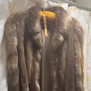 Elegant Brown Faux Fur Teddy Jacket